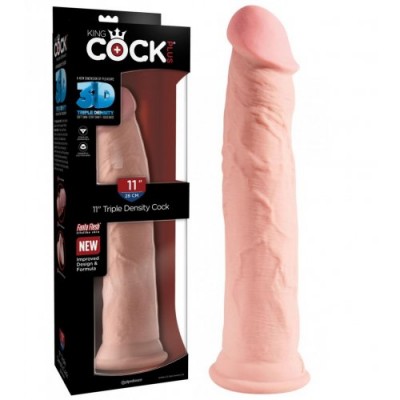 Большой фаллоимитатор на присоске King Cock Plus Triple Density 29 см