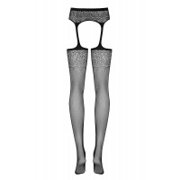 Чулки  на поясе S207 черный S/M/L