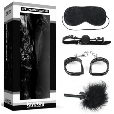 Набор для ролевых игр Deluxe Bondage Kit (маска, кляп, наручники, тиклер) Набор для ролевых игр Deluxe Bondage Kit (маска, кляп, наручники, тиклер)