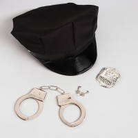 Карнавальный набор «Секс-полиция» шапка, наручники, брошь