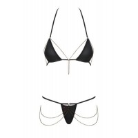 Черный комплект с цепочками Redella S/M 42-44