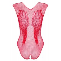 Сексуальное красное боди в сетку с доступом S/L
