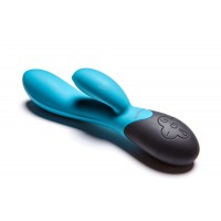 Нагреваемый вибратор с клиторальным отростком Perseus цвет морская волна Нагреваемый вибратор с клиторальным отростком Perseus цвет морская волна