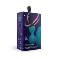 Виброшарики Кегеля с вибро-пультом ду SuperNova цвет морская волна