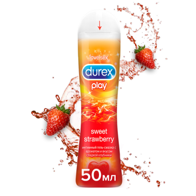 Гель-смазка Durex Play Sweet Strawberry с возбуждающим ароматом клубники 50 мл Гель-смазка Durex Play Sweet Strawberry с возбуждающим ароматом клубники 50 мл