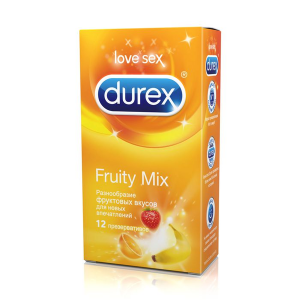 Презервативы Durex №12 Fruity Mix (Select) разнообразие фруктовых вкусов