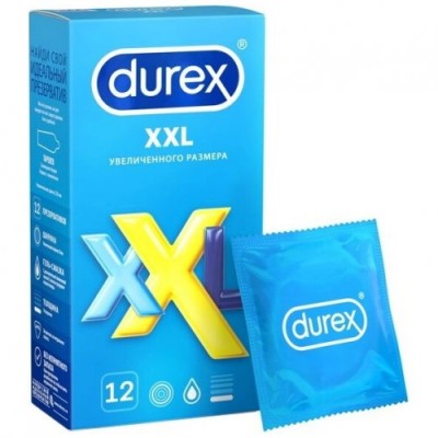 Презервативы Durex №12 XXL увеличенного размера Презервативы Durex №12 XXL увеличенного размера