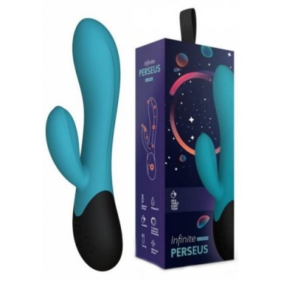 Нагреваемый вибратор с клиторальным отростком Perseus цвет морская волна Нагреваемый вибратор с клиторальным отростком Perseus цвет морская волна