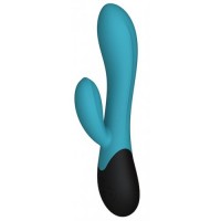 Нагреваемый вибратор с клиторальным отростком Perseus цвет морская волна Нагреваемый вибратор с клиторальным отростком Perseus цвет морская волна