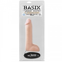 Вибратор с мошонкой Basix Rubber Works 8" Vibrating Dong
