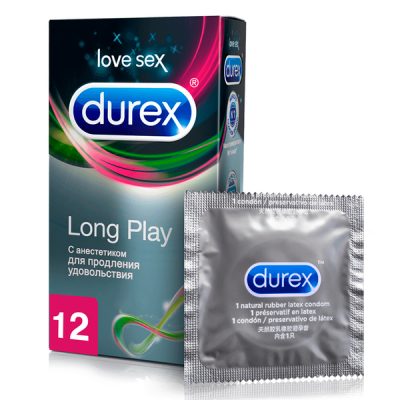 Презервативы Durex №12 Long Play (Performa) для продления удовольствия