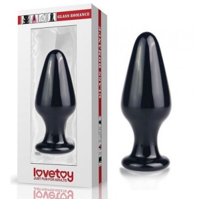 Анальная пробка из стекла черная Glass Romance 4 см Анальная пробка из стекла черная Glass Romance 4 см