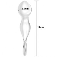 Aнальная втулка из прозрачного стекла Glass Romance 11 см