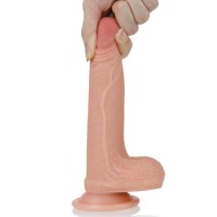 Реалистичный фаллоимитатор на присоске с мошонкой Dual-Layered Silicone Cock 18 см Реалистичный фаллоимитатор на присоске с мошонкой Dual-Layered Silicone Cock 18 см
