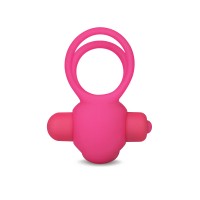 Двойное виброкольцо Power Clit Duo Silicone Cockring розовое