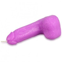 Фиолетовая восковая свеча с низкой температурой плавления в форме пениса 156 грамм