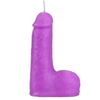 Фиолетовая восковая свеча с низкой температурой плавления в форме пениса 156 грамм