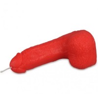 Красная восковая свеча с низкой температурой плавления в форме пениса 156 грамм