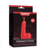 Красная восковая свеча с низкой температурой плавления в форме пениса 156 грамм