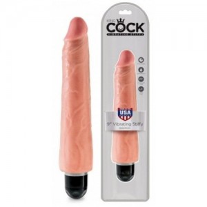Телесный вибратор-реалистик 9 Vibrating Stiffy 