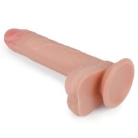 Реалистичный фаллоимитатор на присоске с мошонкой Dual-Layered Silicone Cock 18 см Реалистичный фаллоимитатор на присоске с мошонкой Dual-Layered Silicone Cock 18 см