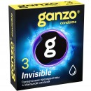 Презервативы Ganzo Invisible супертонкие с обильной смазкой 3 шт
