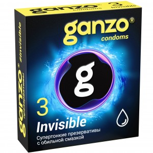 Презервативы Ganzo Invisible супертонкие с обильной смазкой 3 шт