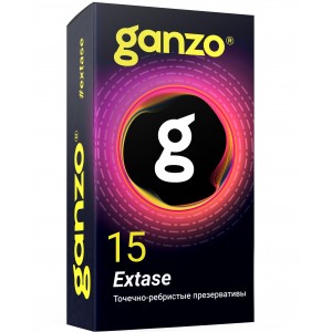 Презервативы Ganzo Extase точечно-ребристые 15 шт