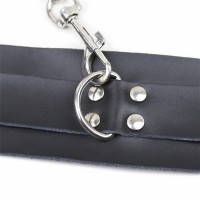 Черные БДСМ наручники из натуральной кожи Черные БДСМ наручники из натуральной кожи