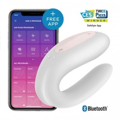 Смарт-стимулятор для пар Satisfyer Double Joy Partner Vibrator белый