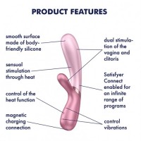 Смарт-вибратор с функцией нагрева Satisfyer Hot Lover розовый Смарт-вибратор с функцией нагрева Satisfyer Hot Lover розовый
