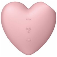Вакуумно-волновой стимулятор с вибрацией Satisfyer Cutie Heart розовый