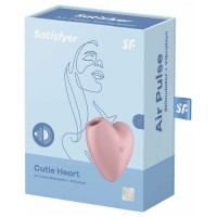Вакуумно-волновой стимулятор с вибрацией Satisfyer Cutie Heart розовый