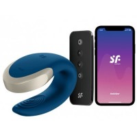 Смарт-стимулятор для пар Satisfyer Double Love голубой Смарт-стимулятор для пар Satisfyer Double Love голубой