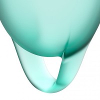 Набор менструальных чаш Satisfyer Feel Confident, зеленый Набор менструальных чаш Satisfyer Feel Confident, зеленый