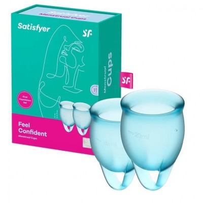 Набор менструальных чаш Satisfyer Feel Confident, голубой