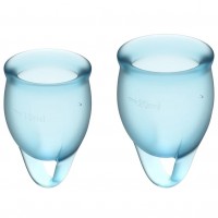 Набор менструальных чаш Satisfyer Feel Confident, голубой