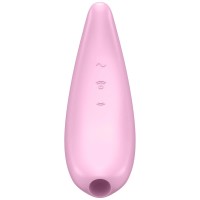 Вакуумный смарт-стимулятор клитора с вибрацией Satisfyer Curvy 3+ розовый