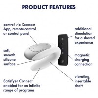 Смарт-стимулятор для пар Satisfyer Double Fun белый