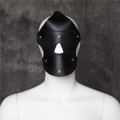 Черная маска с шорами на глаза и рот