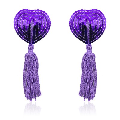 Фиолетовые пэстисы для груди с пайетками Фиолетовые пэстисы для груди с пайетками