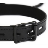 Классический ошейник из искусственной кожи с поводком Классический ошейник из искусственной кожи с поводком