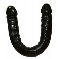 Двойной фаллоимитатор черный Ultra-Dongs