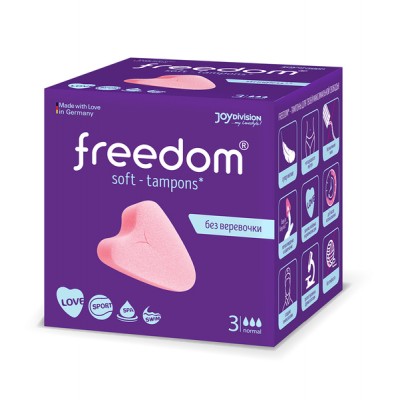 Женские гигиенические тампоны Freedom Normal для спорта и секса 3 шт