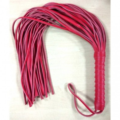 Мягкая кожаная плеть-флогер красного цвета