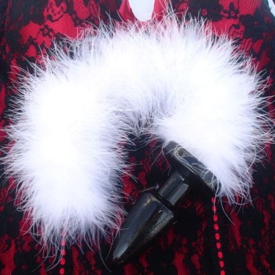 Анальная пробка с белым лисьим хвостом Анальная пробка с белым лисьим хвостом