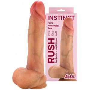 Реалистичный фаллоимитатор на присоске Instinct Rush 18 см