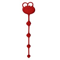 Анальная цепочка красная Silicone Frog Anal Beads-Red Анальная цепочка красная Silicone Frog Anal Beads-Red