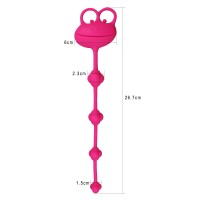 Анальная цепочка розовая Silicone Frog Anal Beads-Pink Анальная цепочка розовая Silicone Frog Anal Beads-Pink