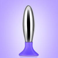 Анальная пробка Bobby серебристо-пурпурная Анальная пробка Bobby серебристо-пурпурная